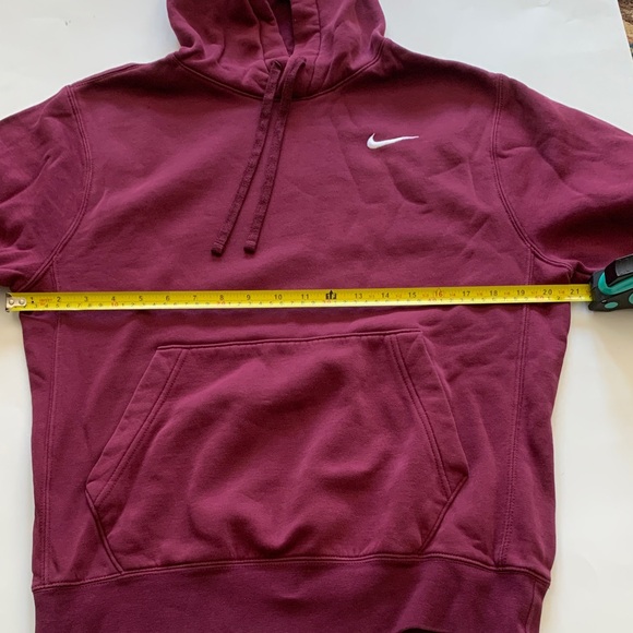 Nike Burgundy/maroon Hoodie with White Swoosh size small - Picture 3 of 5